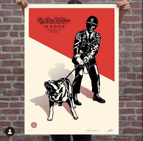 Shepard fairey sadistic - shepard, dog