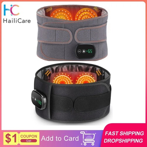 Heated lumbar brace support - heated,