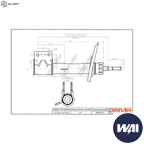 Shock absorber dp1610 0104 - absorber, dp1610.10.0104