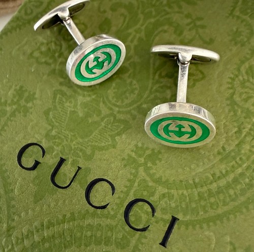 Gucci 681283 silver cufflinks - gucci,