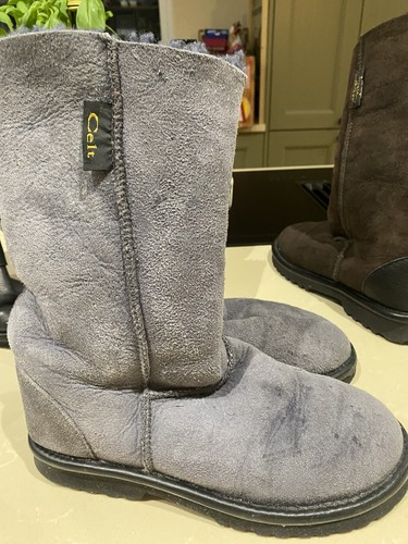 Celtic sheepskin felt boots - felt,