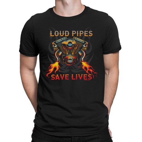Mens biker harley shirt - biker, t-shirt