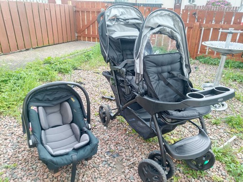 Double pram for twins - double,