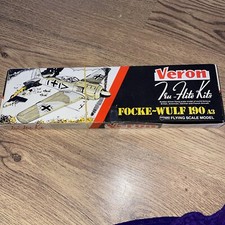Vintage Veron Flying Scale Model Kit Focke-Wulf 190 A3 TRU-FLITE MADE IN ENGLAN