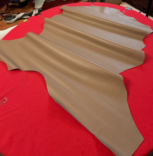 Light brown leather hide - brown,