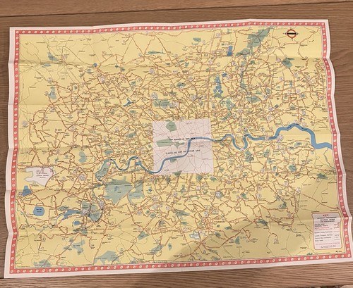 Vintage bus map central area - vintage,