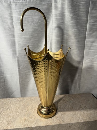 Vintage brass umbrella stand - vintage,