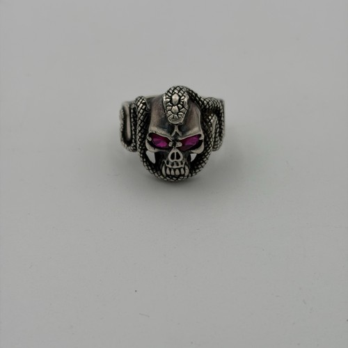 Sterling silver ring red - silver,