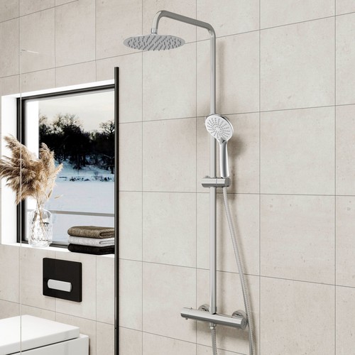 Chrome round thermostatic - chrome,