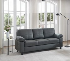 Dark Grey Genuine Leather 3