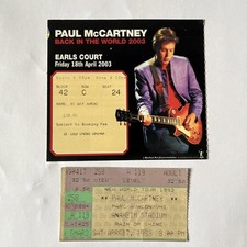 Paul McCartney Ticket Stubs X 2 The Beatles Interest