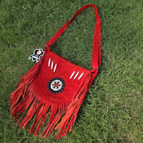 Red suede leather - suede,