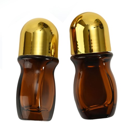 Brown glass roll bottle - brown,