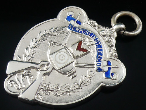 Sterling silver enamel pocket - sterling,