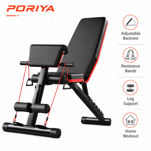 Poriya adjustable weight bench - adjustable,