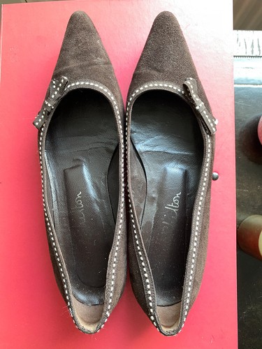 Ladies brown suede - , flat
