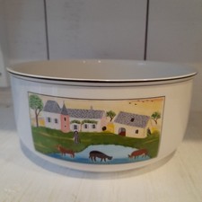 Villeroy And Boch Naif Large Veg/serving Bowl Design Farm/ Cows Design Laplau