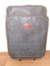 Mulberry Black Travel Suitcase Carry On with Wheels Scotchgrain and Cognac