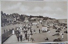 Sea Front from Pier, Felixstowe, Suffolk – Crowded Beach Scene. 