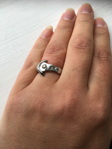 Unique platinum ring with - unique,