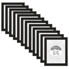 Photo Frame 4"x6" Black Glass - Job Lot Wholesale Bulk Quantity Picture Frames