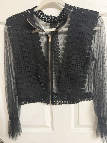 Whimsigoth lace sheer black - ,