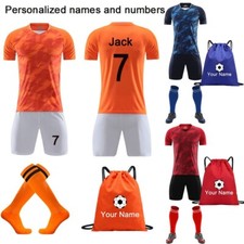 Football Kids Boys Girls kit Shirt Sets Personalized Birthday Christmas Gift