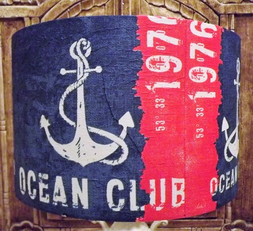 Ocean club lampshade shabby - club,