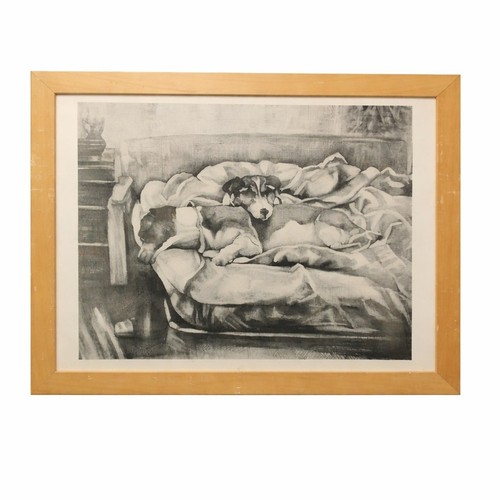 Vintage dog illustration print - vintage,