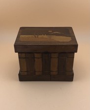 wooden storage box with lid