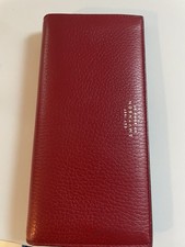Smythson leather wallet red
