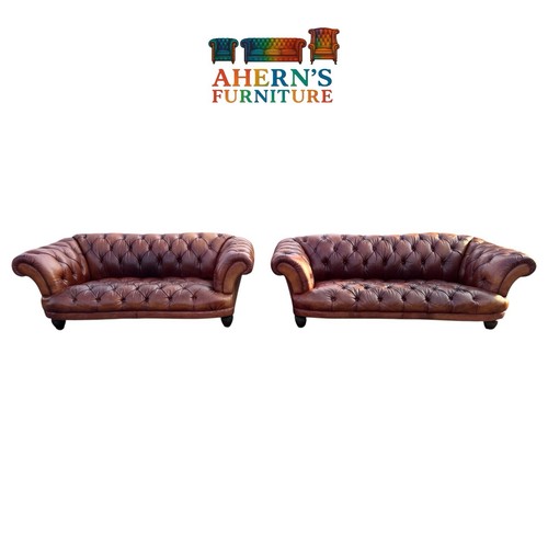 Pair tan leather tetrad - pair, of