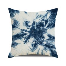 Sea Life Coastal Throw Pillow Covers Starfish Seashells Navy Blue Cushion Case
