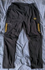 Mens Outdoor Zip-Off Trousers Black Slim Fit