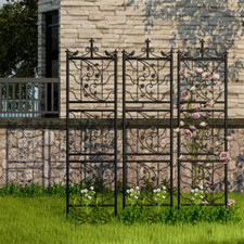 2x Tall Thick Metal Garden