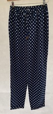 trousers george 8 L28 in blue spotty viscose Blend Tapered Leg Womens