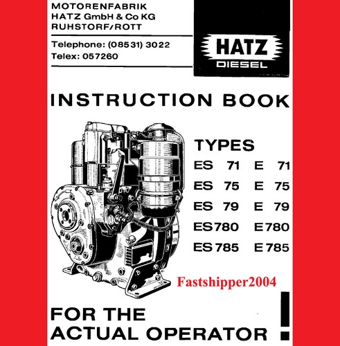 Hatz diesel engine - engine, manual