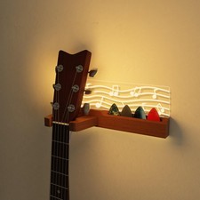 Guitar Wall Mount Hanger Hook Bracket Holder Stand Acoustic Bass W/LED Light