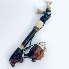 Vtg Hand-Carved Red Point Old