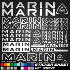 27x MARIN Vinyl Decal Stickers Sheet Bike Frame Cycling Cycle Bicycle MTB MX
