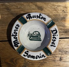 Vintage Ruston Diesel Motors Somerin , Ceramic Ashtray, Locomotives, Railway