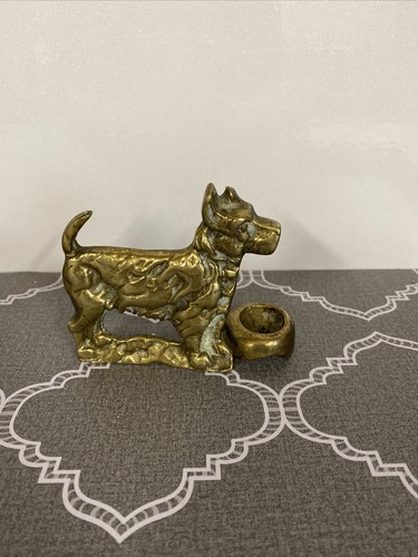 Cast brass westie - cast,