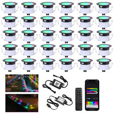 10-50X Smart WiFi Low Voltage RGBW+IC LED Deck Lights Dynamic Recessed Lighting