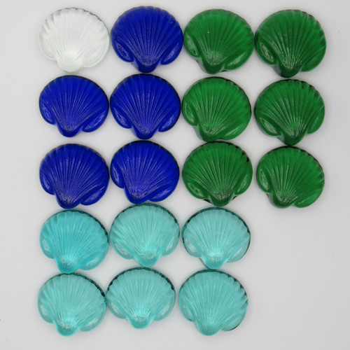 Lot vtg glass sea shell - lot,