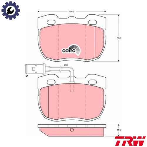 Brake pad set - pad,
