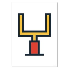 '8-Bit Rugby Goal Posts' Wall