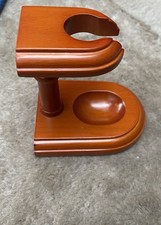 Vintage Wooden Single Pipe Stand – Mahogany Finish Tobacco Pipe Holder
