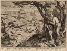 GALLE (*1537) to STRAET (*1523), crane hunting with paper cones, after 1596, KSt.