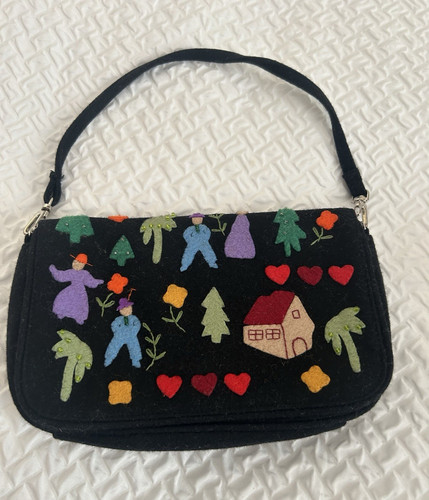 Lulu guinness black fuzzy - guinness, felt