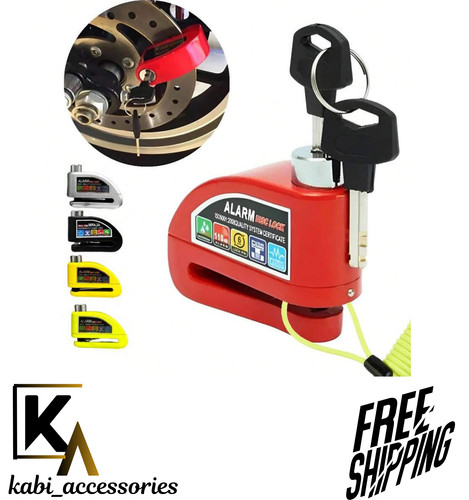 Portable motorcycle alarm disc - portable,
